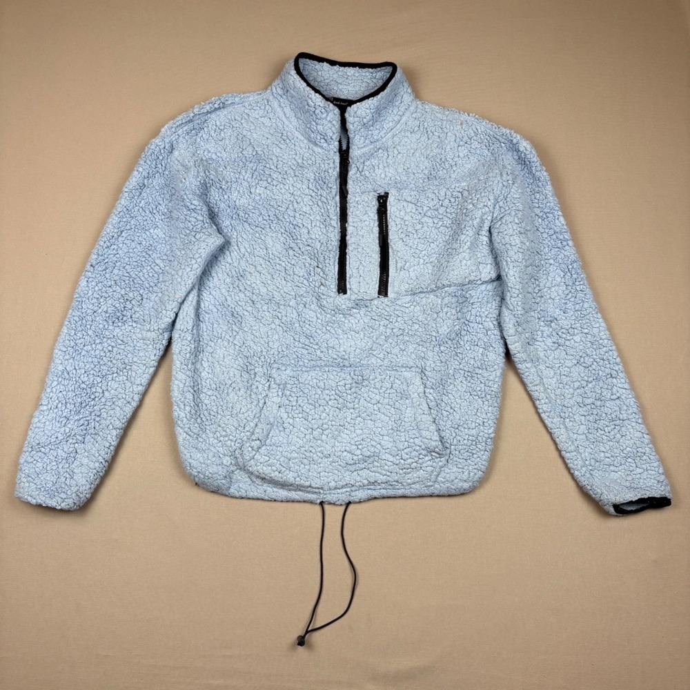 Derek Heart Light Blue Sherpa Fleece Pullover Sweatshirt Women's XL